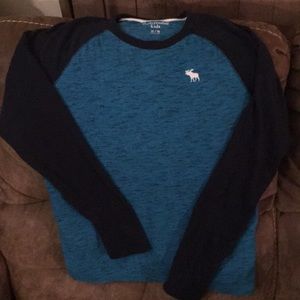 Marled Turquoise and Black Sweater